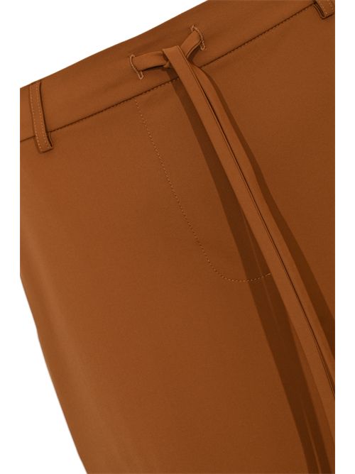 Pantalone palazzo Verres in tessuto stretch Cuoio MM Max Mara | 2526786057600004